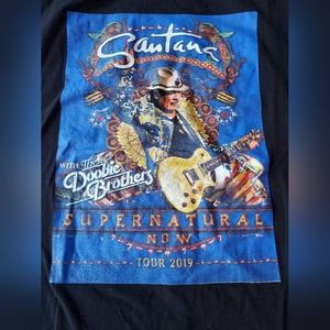 Carlos Santana Supernatural Concert Tour Tee with Doobie Brothers 2019 2XL